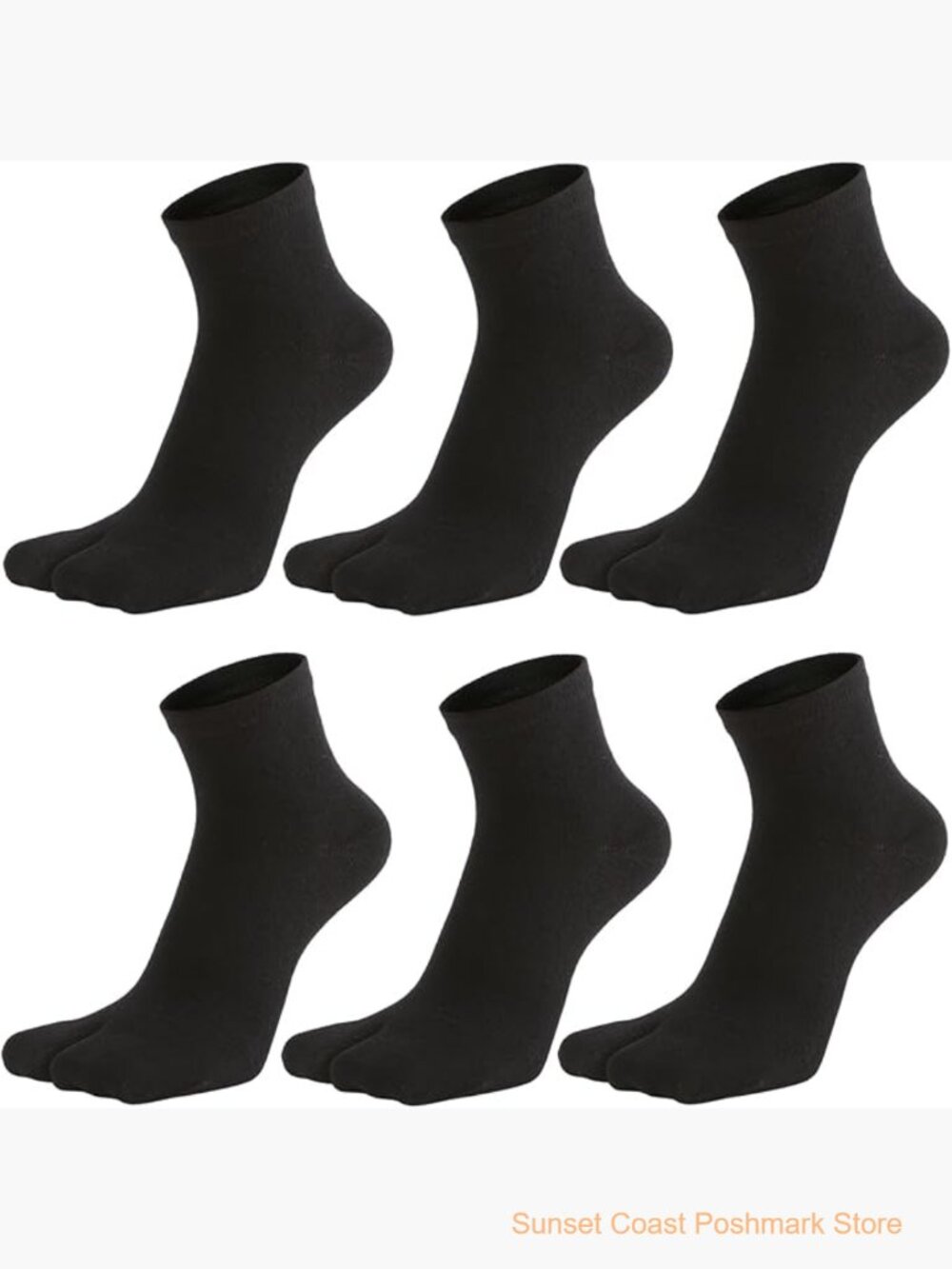 Cotton Tabi Socks Split Toe Design 6 Pack